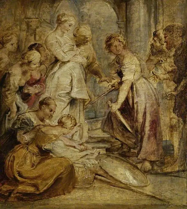 Die Entdeckung des Achilles unter den Töchtern des Lykomedes - Peter Paul Rubens