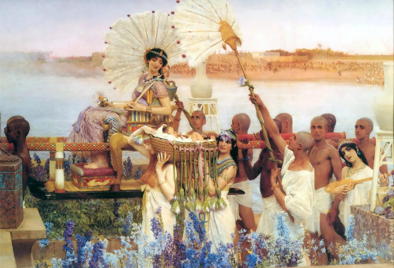 Die Entdeckung Moses - Lawrence Alma-Tadema