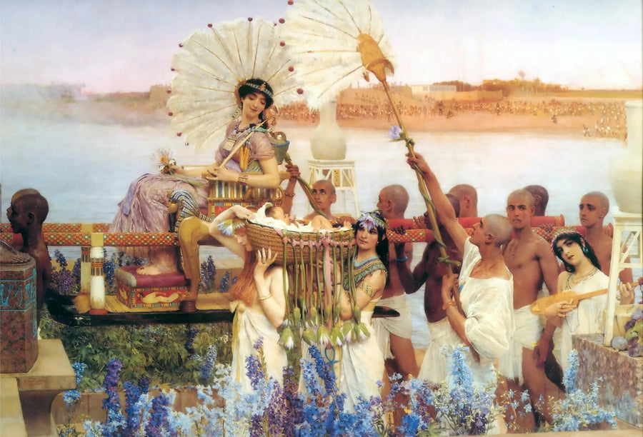 Die Entdeckung Moses - Lawrence Alma-Tadema