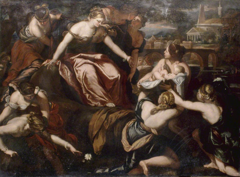 Die Entdeckung Moses - Luca Giordano
