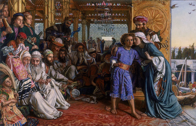 Die Entdeckung des Retters im Tempel - William Holman Hunt