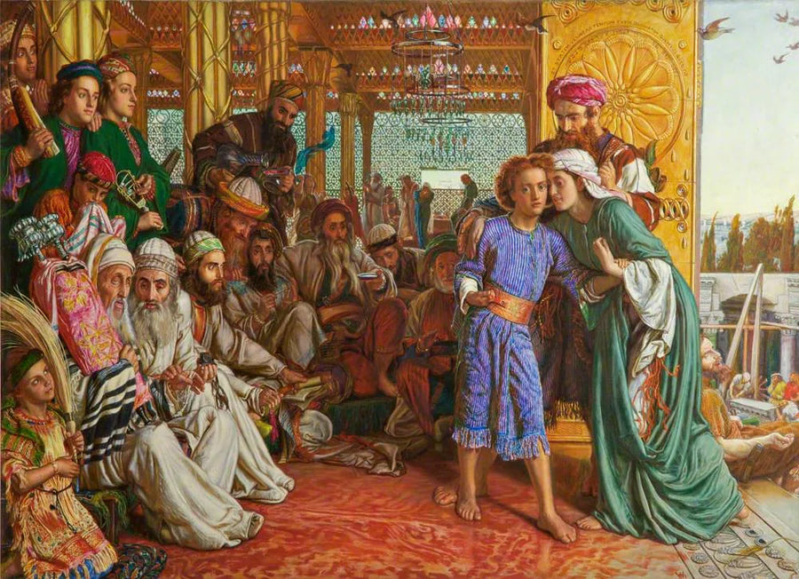 Die Entdeckung des Retters im Tempel - William Holman Hunt