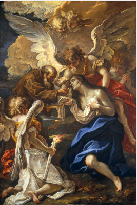 La dernière communion de sainte Marie d'Égypte - Sebastiano Ricci image 1 copie peinte à la main à l’huile