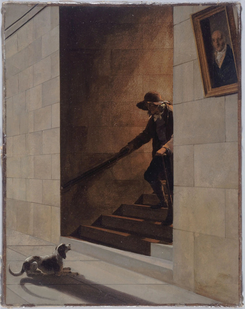 Der Abstieg der Treppe - Louis-Léopold Boilly