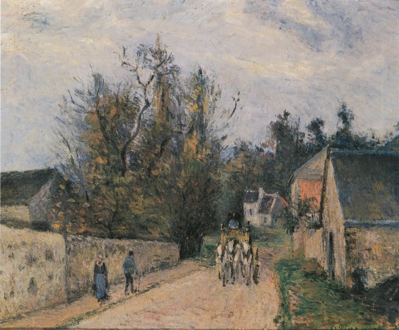 Die Diligence, Straße von Ennery zum Hermitage, Pontoise - Camille Pissarro