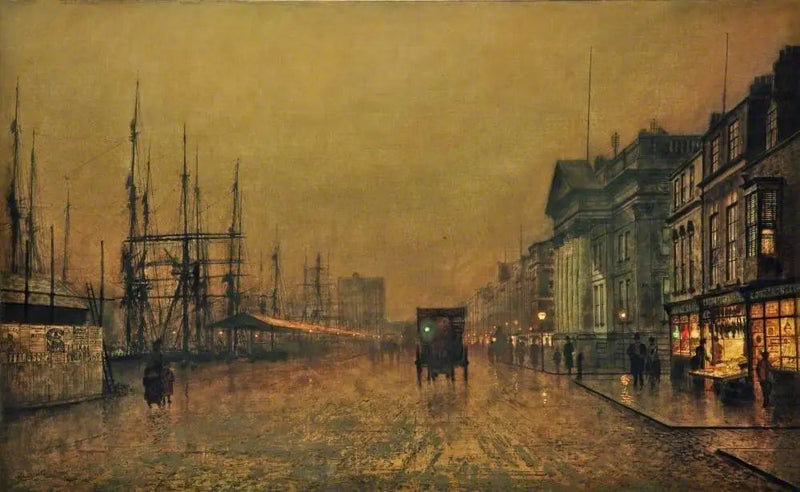 Liverpool Zollhaus, Blick nach Norden - John Atkinson Grimshaw