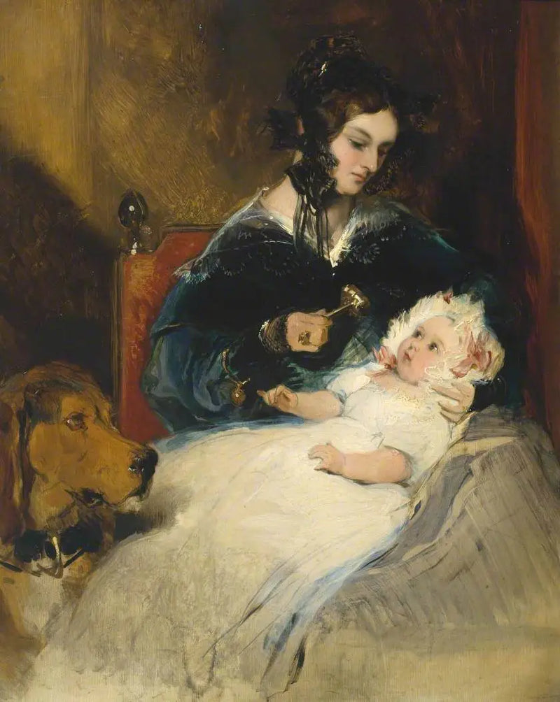 Die Herzogin von Abercorn und ihr Kind - Edwin Henry Landseer