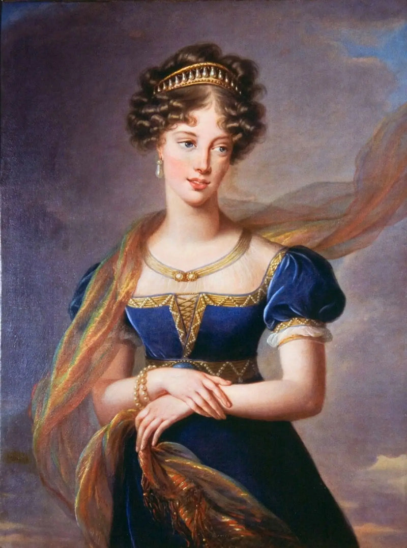 Die Herzogin von Berry in einem blauen Samtmantel - Élisabeth Vigée Le Brun