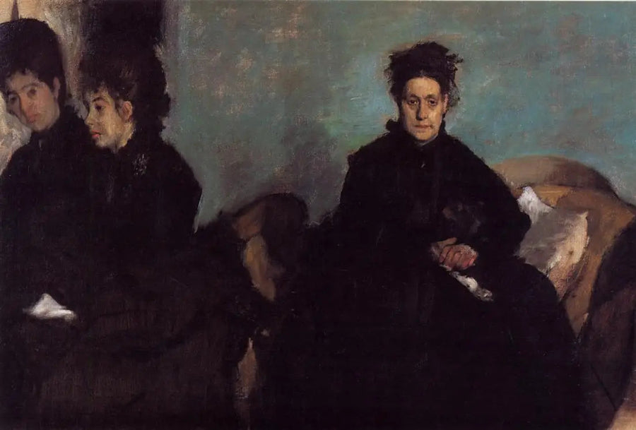Die Herzogin von Montejasi mit ihren Töchtern, Elena und Camilla - Edgar Degas