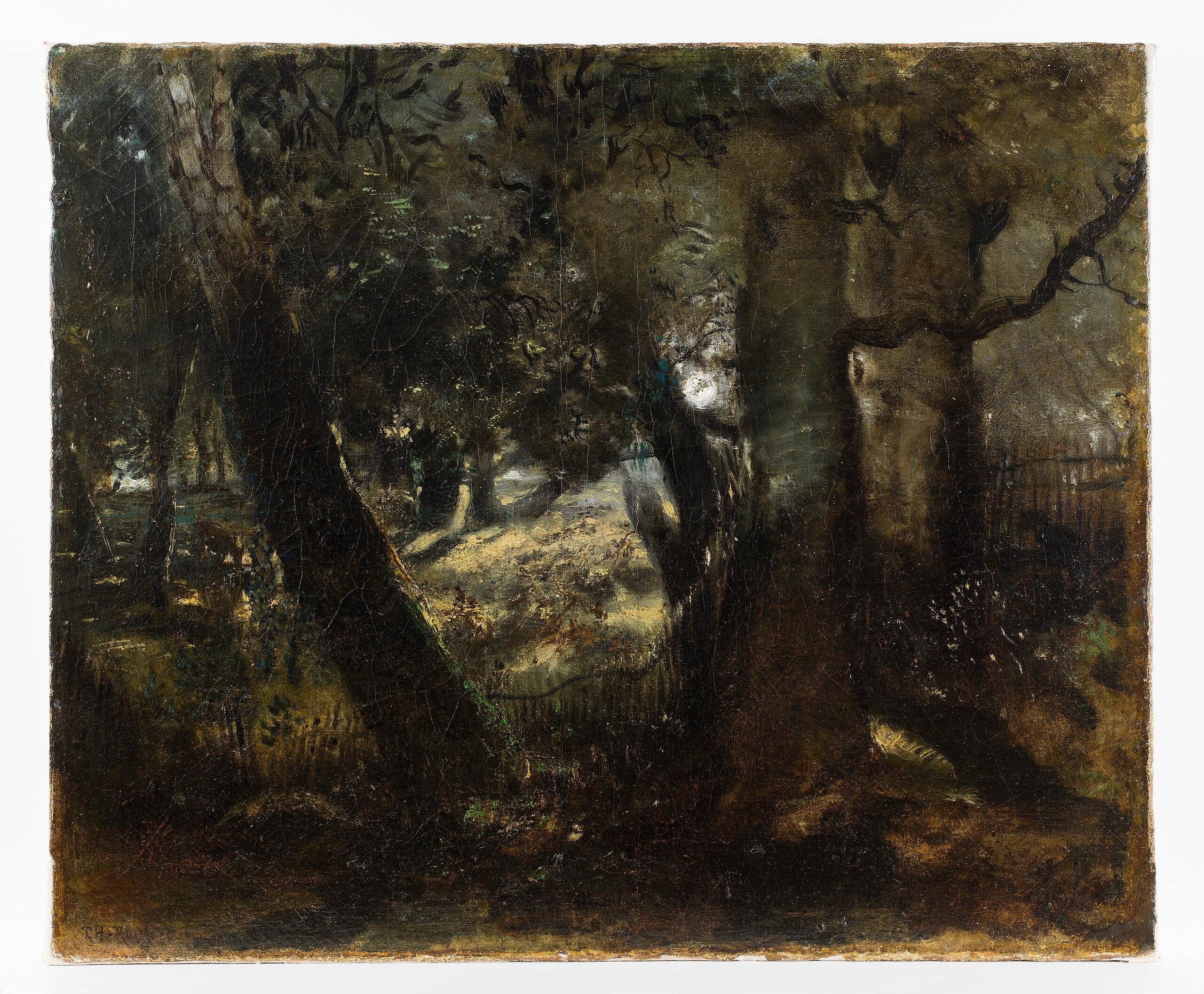 La faisanderie dans la forêt de Compiègne - Théodore Rousseau image 1 reproduction de peinture à l’huile