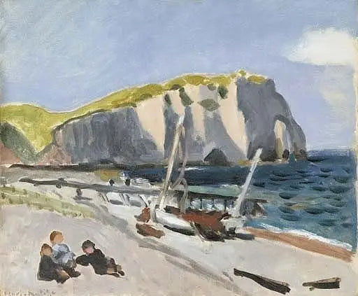 Die Klippe von Aval und die Hütte - Henri Matisse