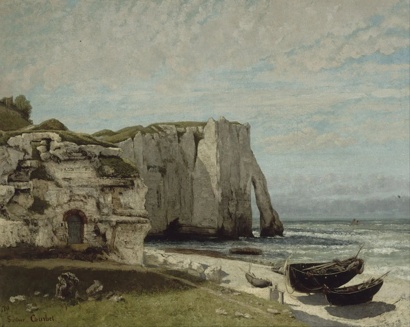 Die Klippe von Étretat nach dem Sturm - Gustave Courbet