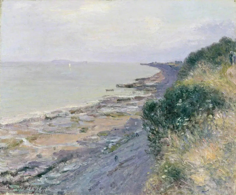 Die Klippe von Penarth, Abend, Niedrigwasser - Alfred Sisley