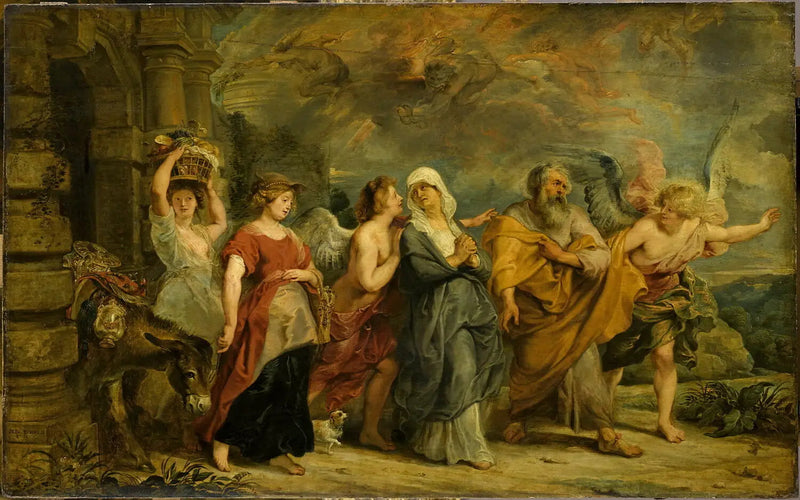 Die Familie von Lot verlässt Sodom - Peter Paul Rubens