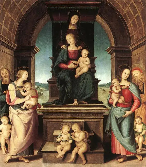 Die Familie der Jungfrau - Pietro Perugino