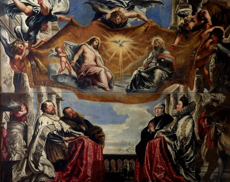 Die Familie Gonzaga in Anbetung der Heiligen Dreifaltigkeit - Peter Paul Rubens