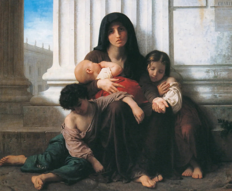 Die indigente Familie (Reduktion) - Bouguereau