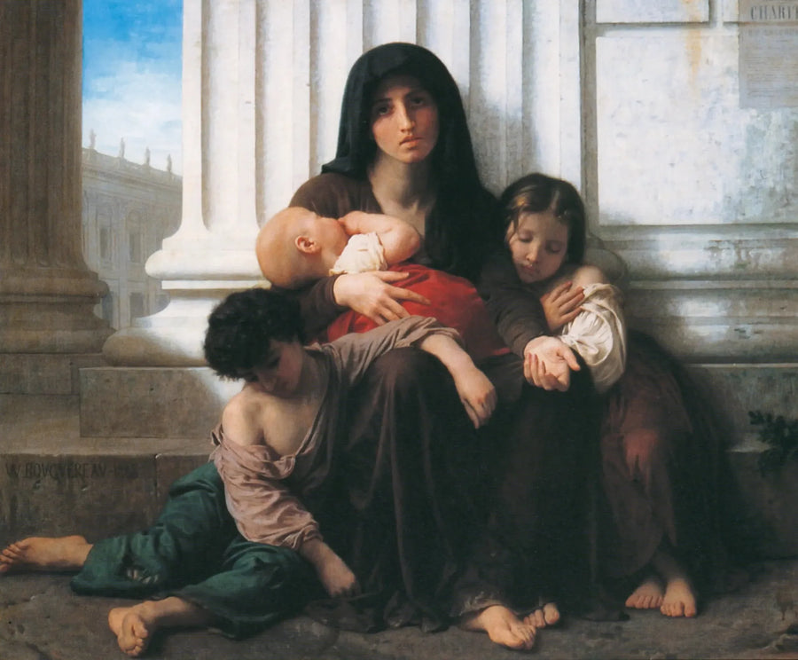 Die indigente Familie (Reduktion) - Bouguereau