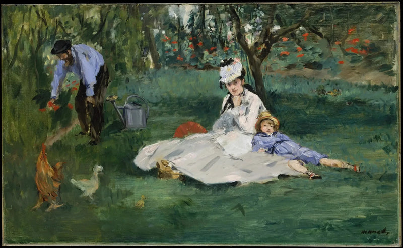 Die Familie Monet in ihrem Garten in Argenteuil - Édouard Manet