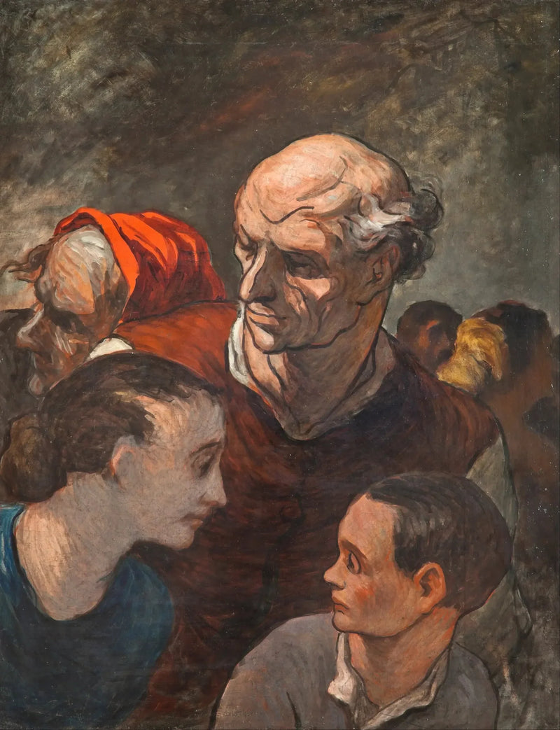 Die Familie auf den Barrikaden - Honoré Daumier