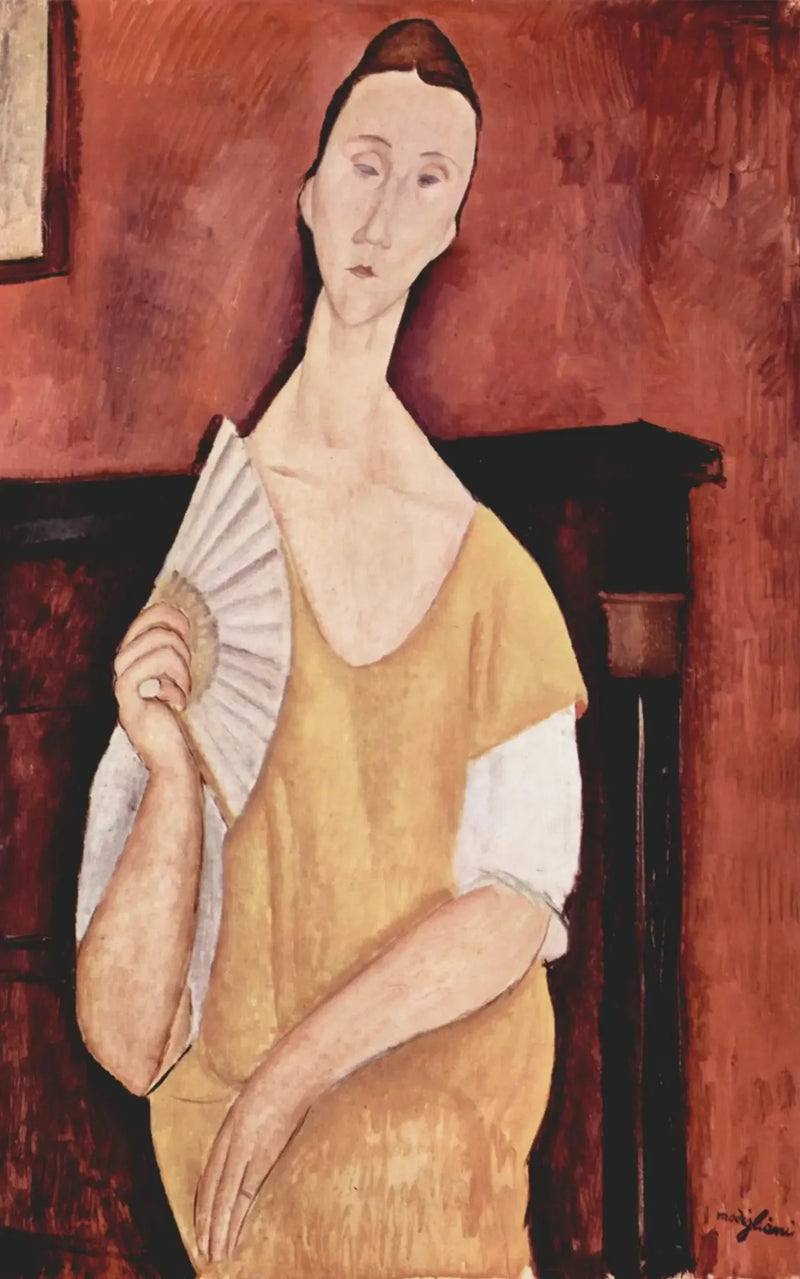 Die Frau mit dem Fächer - Amedeo Modigliani