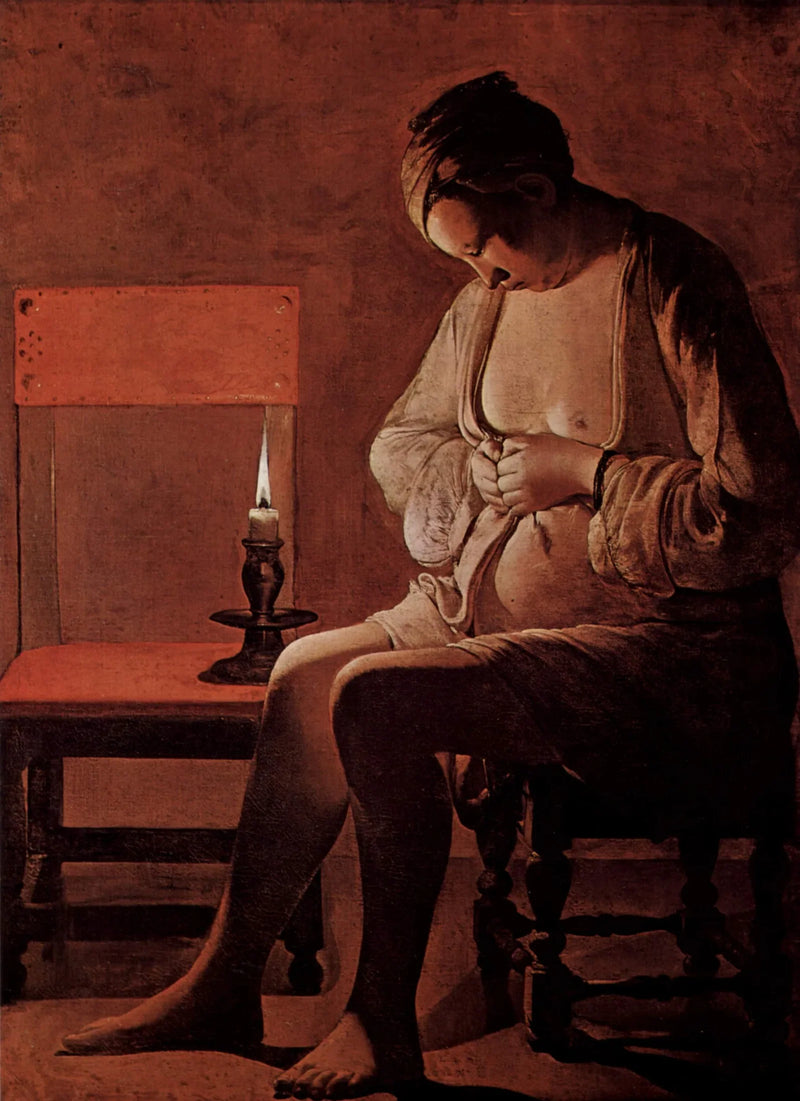 Die Frau mit dem Floh - Georges de La Tour