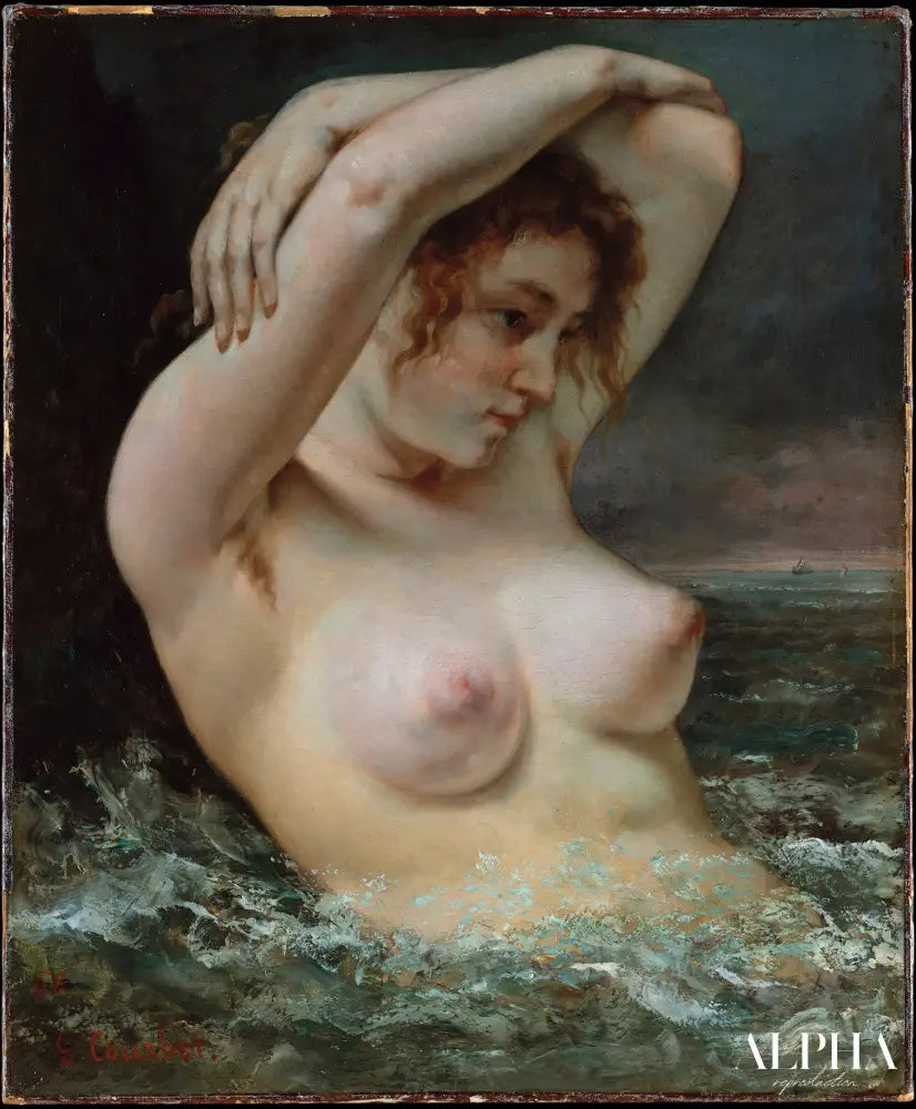 La Femme à la vague - Gustave Courbet - Reproductions de tableaux et peintures haut de gamme