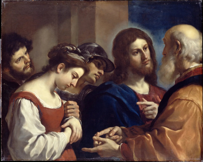 Die ehebrecherische Frau - Guercino