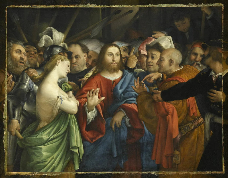 Die ehebrecherische Frau - Lorenzo Lotto