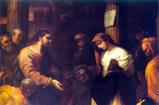 Die ehebrecherische Frau - Luca Giordano