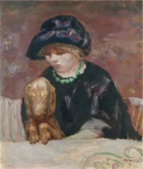 Die Frau mit dem Basset - Pierre Bonnard