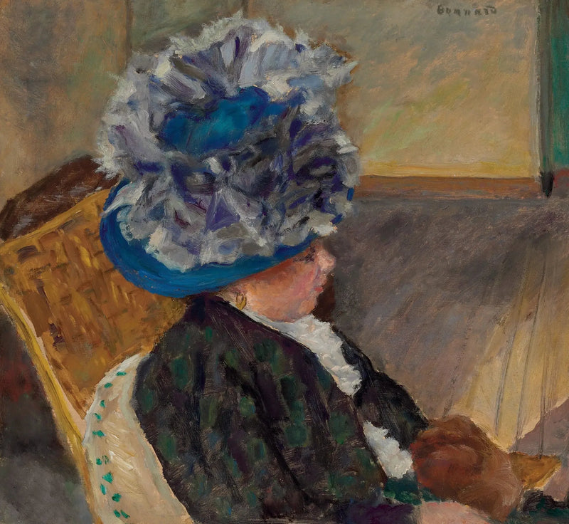 Die Frau mit dem blauen Hut - Pierre Bonnard