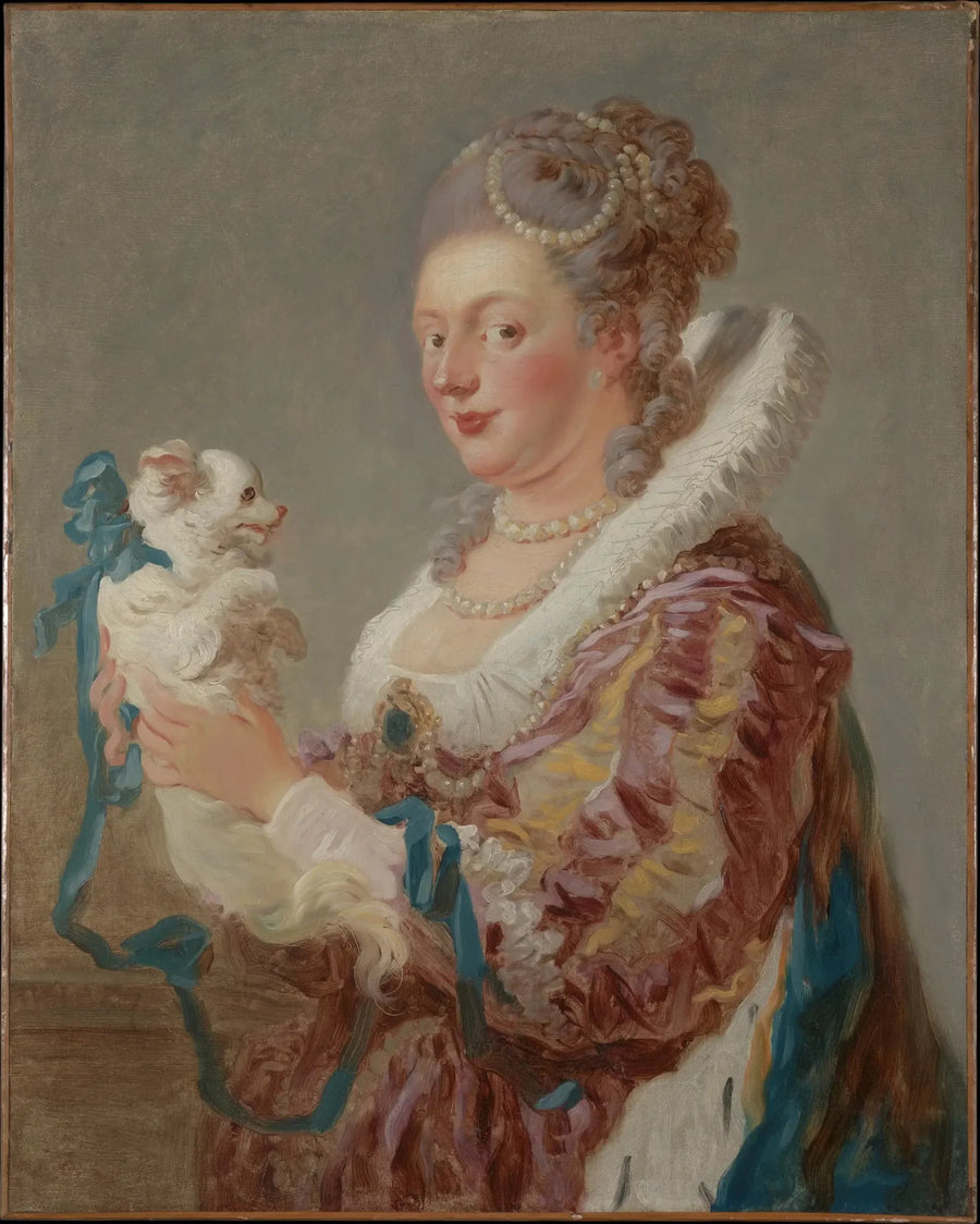 Die Frau mit dem Hund - Jean-Honoré Fragonard