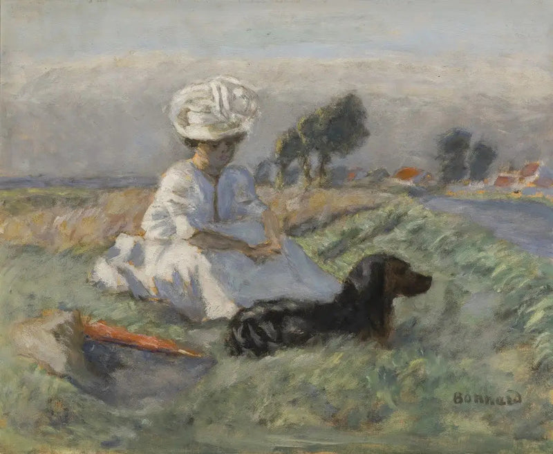 Die Frau mit dem Hund - Pierre Bonnard
