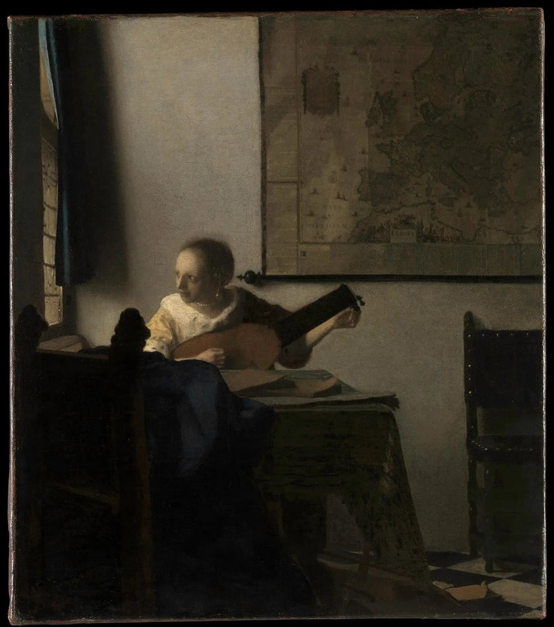 Die Frau mit dem Lauten - Johannes Vermeer