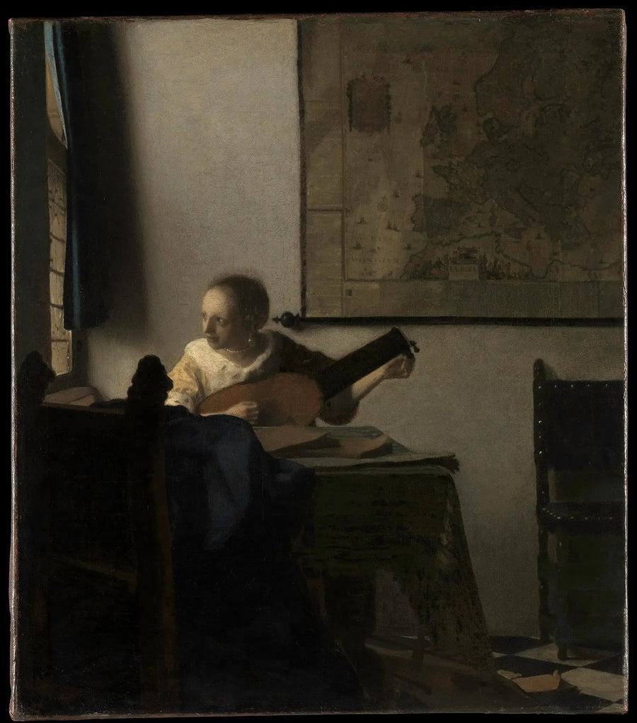 Die Frau mit dem Lauten - Johannes Vermeer
