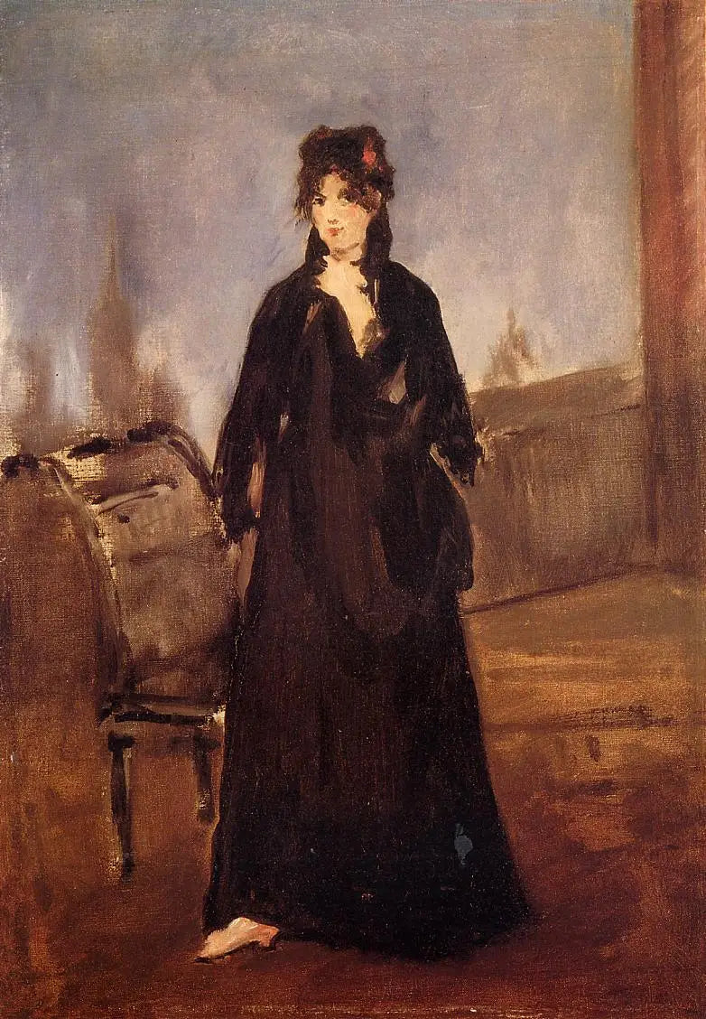 La Femme au soulier rose (Berthe Morisot) - Édouard Manet image 1 reproduction de peinture à l’huile