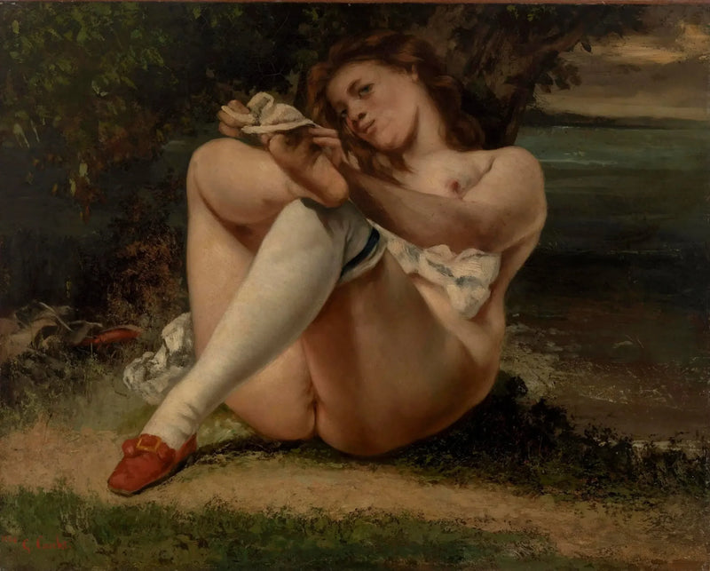 Die Frau mit den weißen Strümpfen - Gustave Courbet