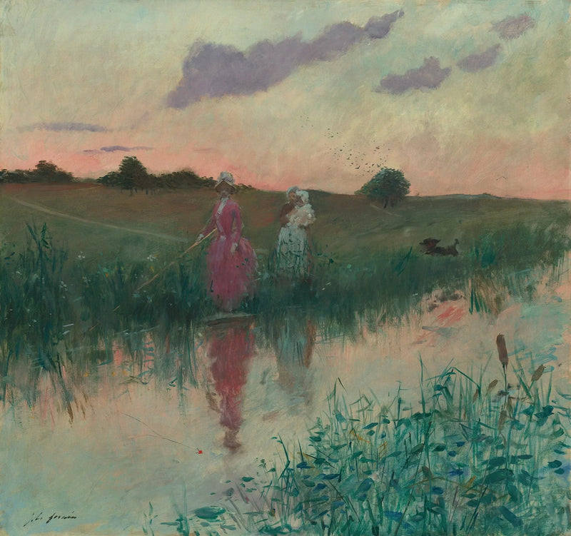 Das Bild der Frau des Künstlers beim Angeln - Jean-Louis Forain