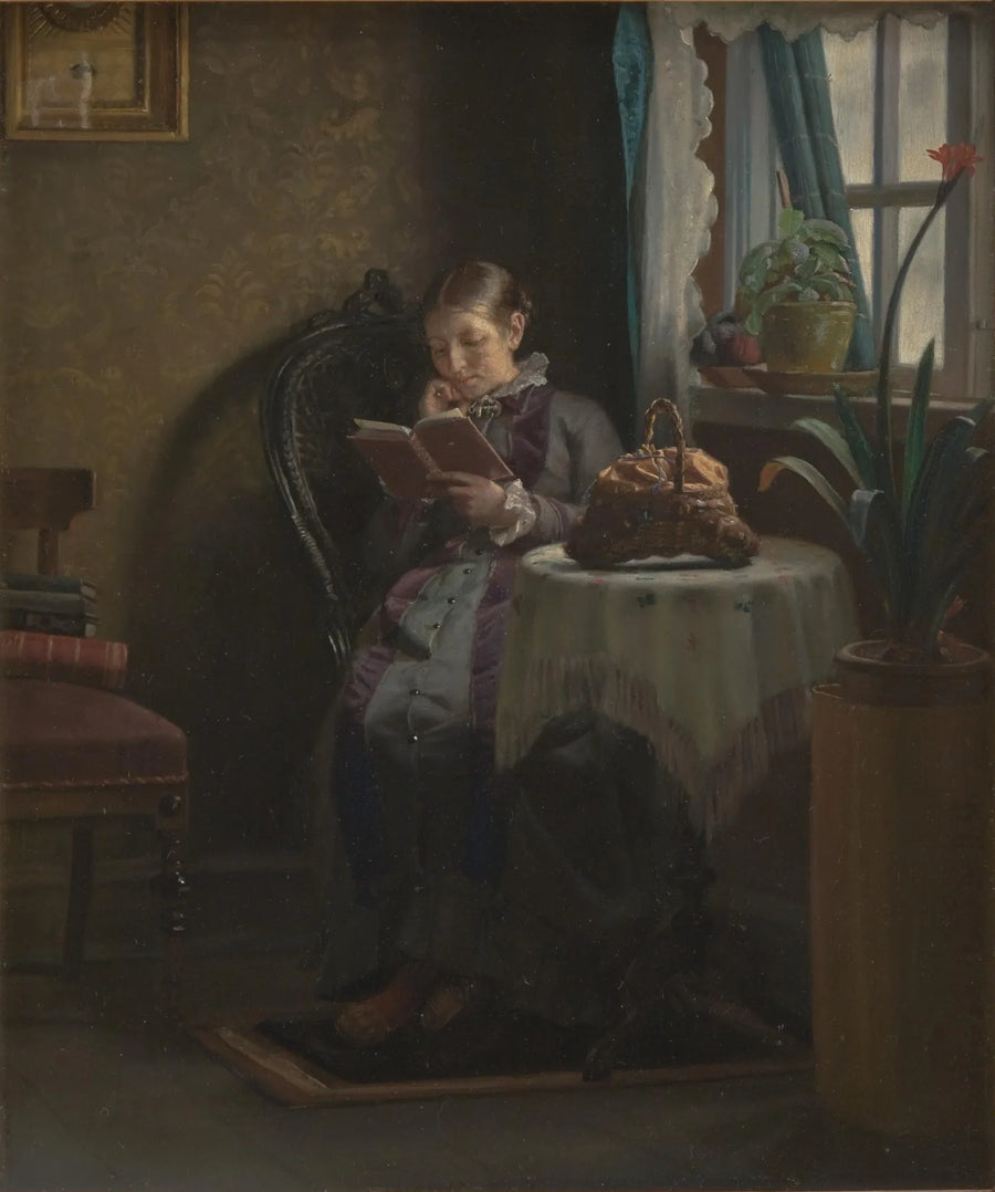 Die Frau des Künstlers liest – Michael Peter Ancher
