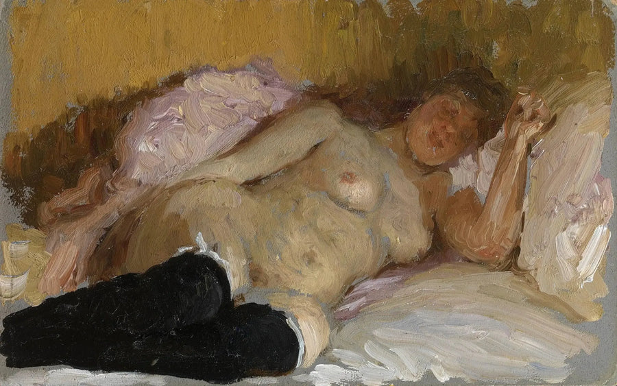 Das Bild der Künstlerin Natalia Nordman schlafend - Ilya Repin