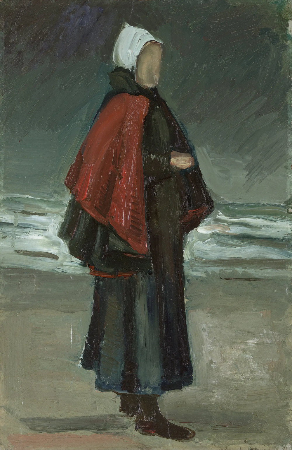 Reproduction du tableau « La femme du pêcheur sur la plage - Vincent van Gogh » par Alpha Reproduction en peinture à l’huile