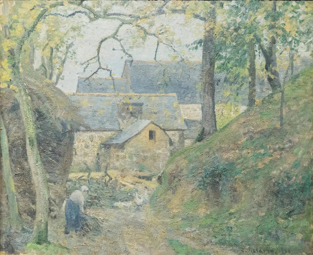 La Ferme à Montfoucault - Camille Pissarro image 1 reproduction artisanale de tableau