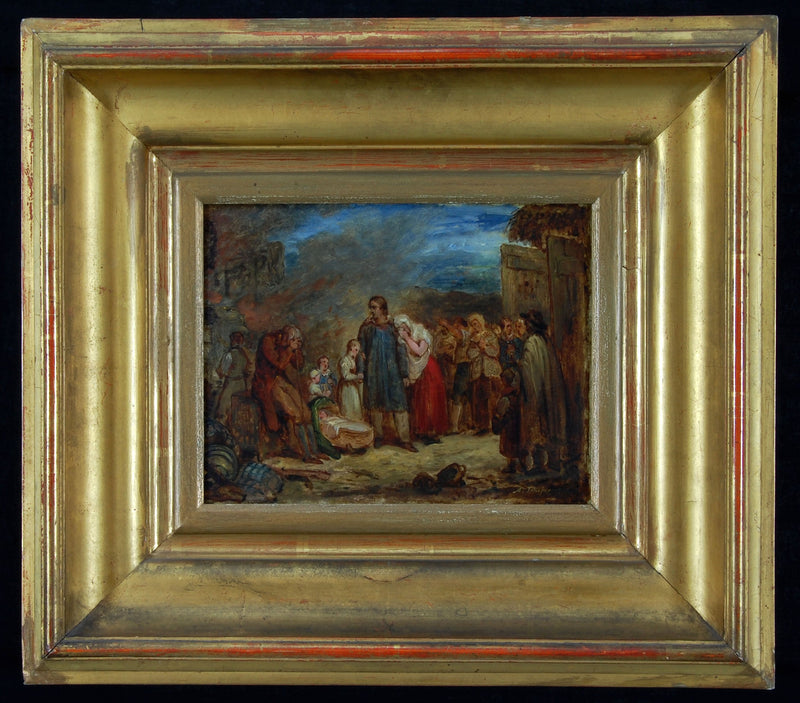 Der verbrannte Bauernhof - Ary Scheffer