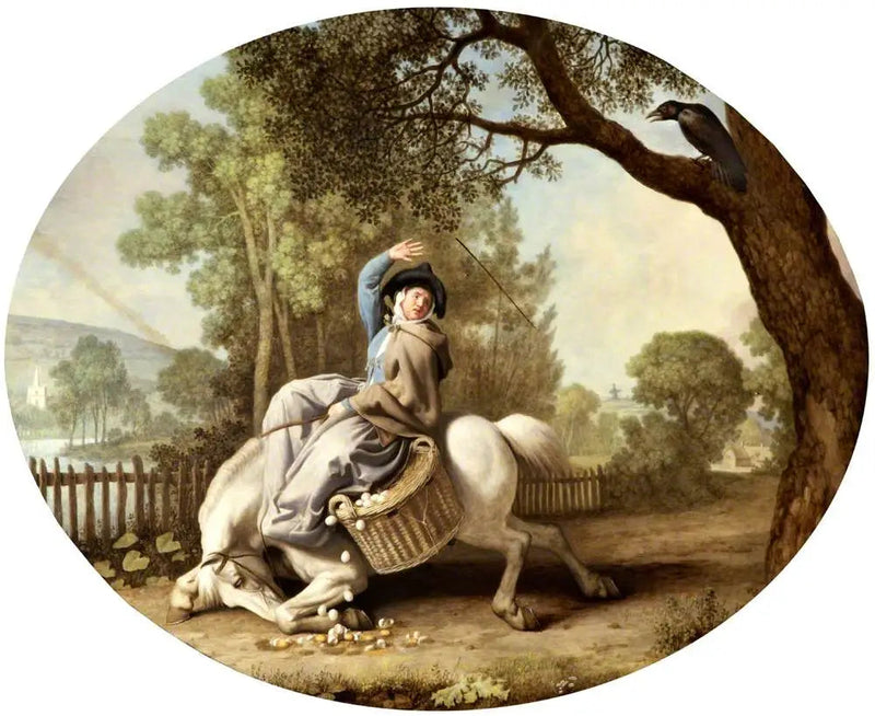 Die Bäuerin und der Rabe - George Stubbs