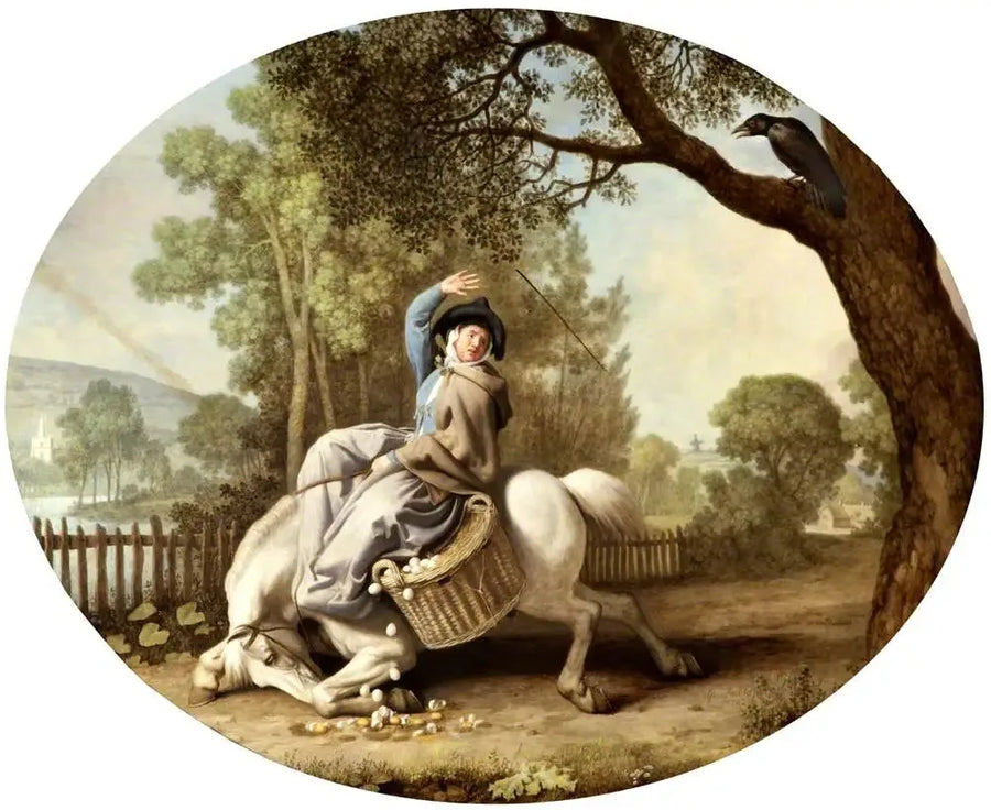 Die Bäuerin und der Rabe - George Stubbs
