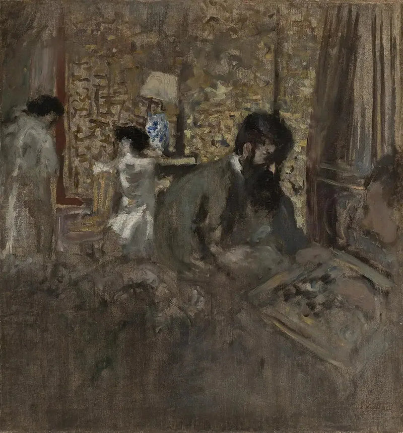 Die Damenfeier, Tristan Bernard bei Madame Aron - Édouard Vuillard