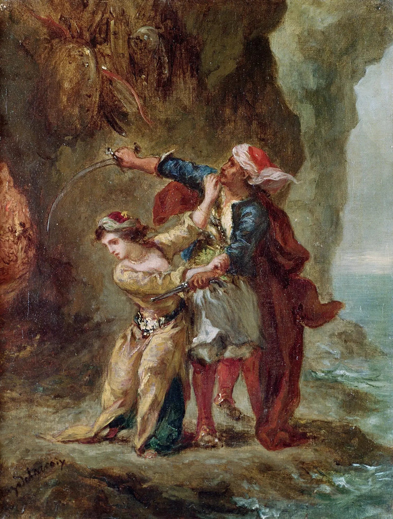 Die Braut von Abydos - Eugène Delacroix