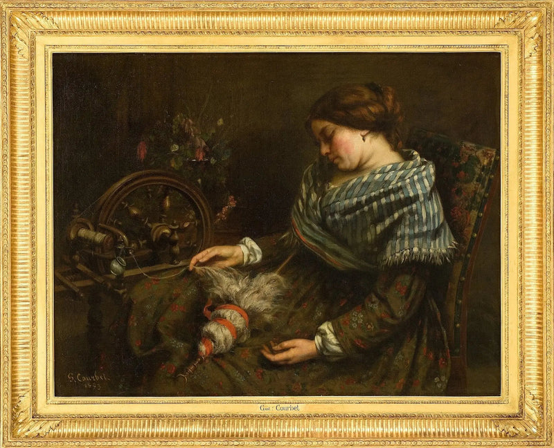 Die schlafende Spinnerin - Gustave Courbet