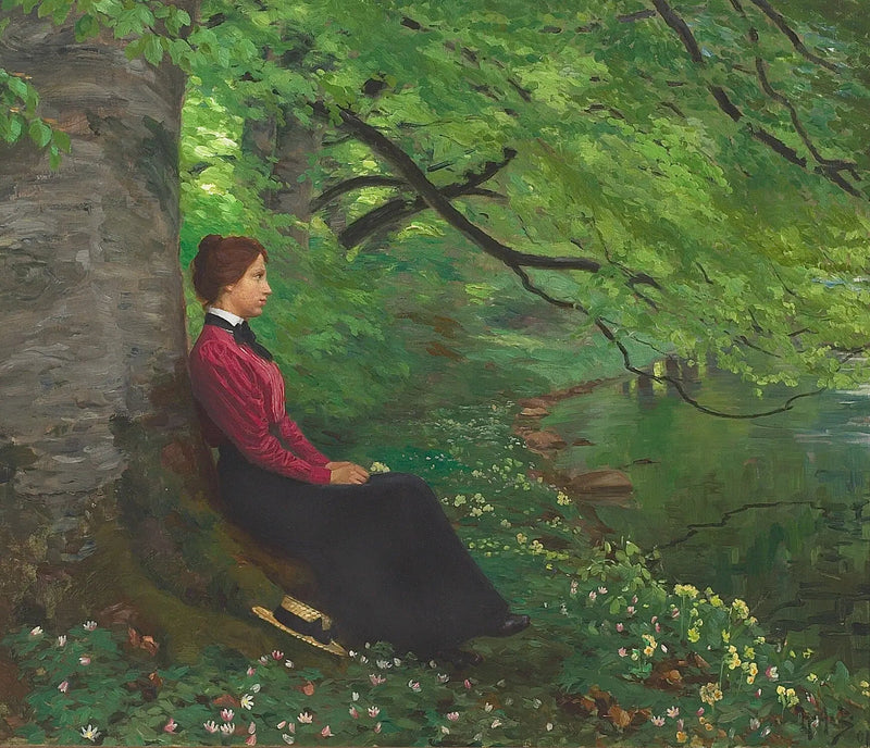 Das Mädchen des Künstlers Meta Maren. - H. A. Brendekilde